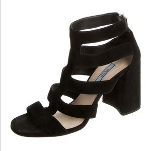 Prada black gladiator sandals